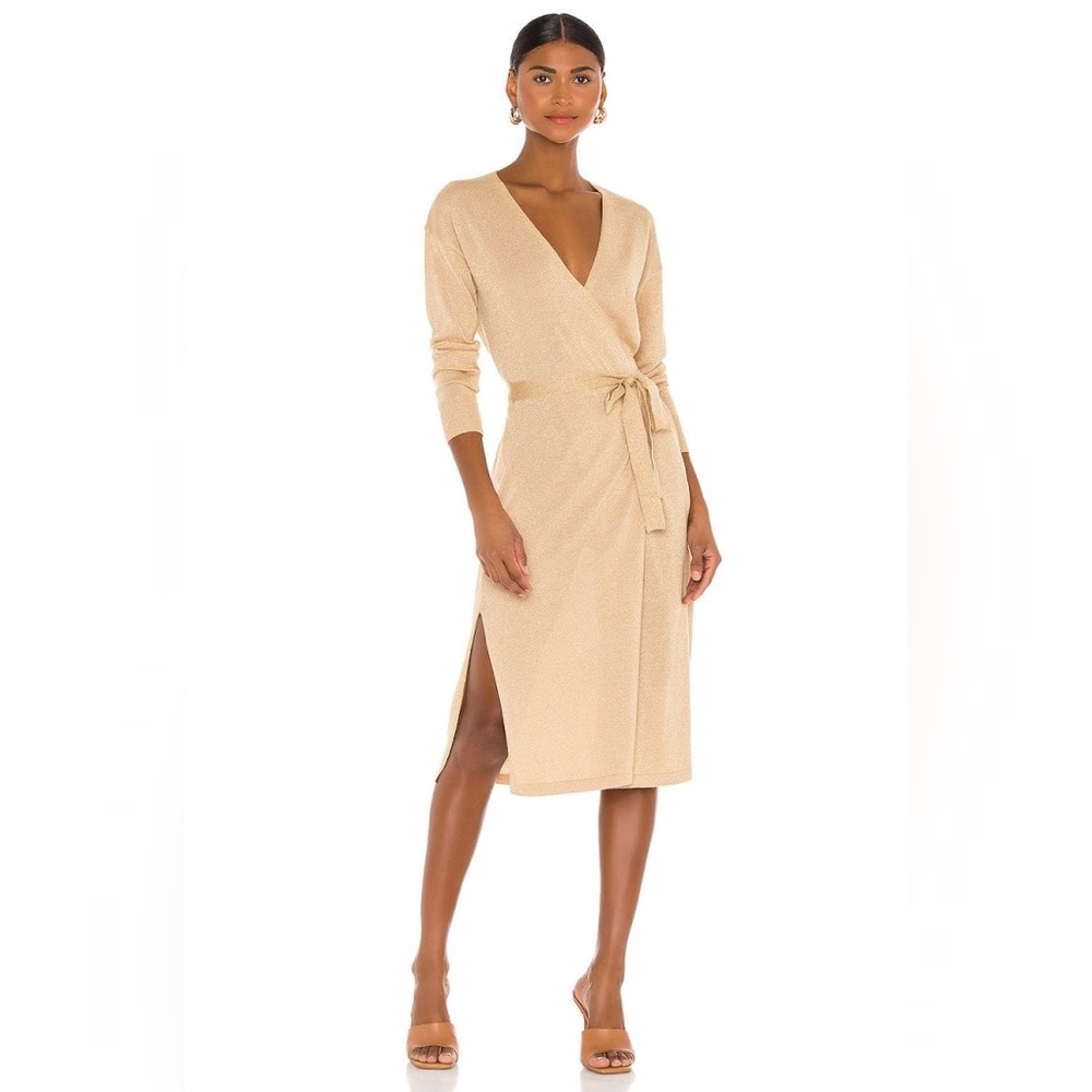 Lovers + Friends Gold Midi Dress